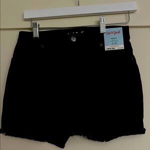 NWT Cat & Jack Black Denim Shorts Super Stretch - Size XL (14)